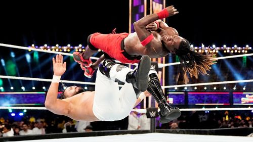 Ron Killings and Manny Andrade in WWE Super Show-Down (2020)