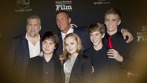 Chase Ellison, Daniel Roebuck, Randy Orton, Daniel Yelsky, Mia Rose Frampton, and Alexander Walters at an event for That