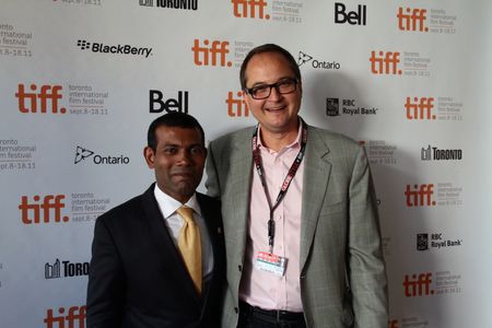 Maldives President Mohamed Nasheed and Richard Berge at Toronto premiere of THE ISLAND PRESIDENT (2011)