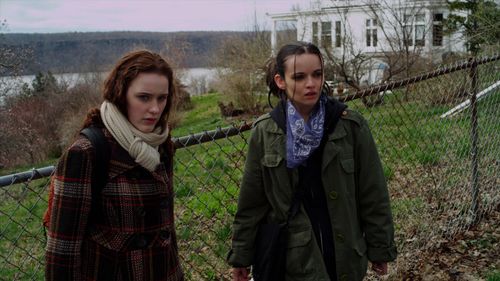 Reyna de Courcy and Rachel Brosnahan in Coming Up Roses (2011)