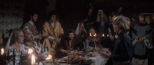 Francesca Annis, Stephan Chase, Keith Chegwin, Nicholas Selby, Martin Shaw, and Paul Shelley in Macbeth (1971)