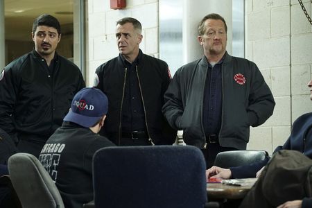David Eigenberg, Christian Stolte, and Yuriy Sardarov in Chicago Fire (2012)