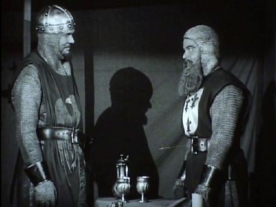 Don C. Harvey and John Merton in The Adventures of Sir Galahad (1949)