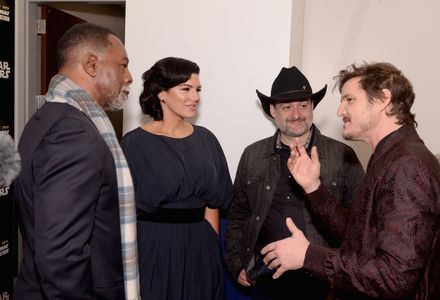 Carl Weathers, Pedro Pascal, Dave Filoni, and Gina Carano at an event for The Mandalorian (2019)