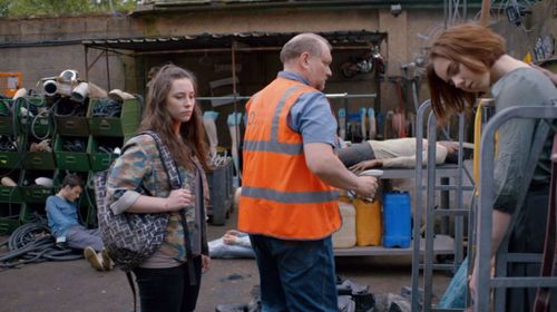 Mark Roper and Lucy Carless in Humans (2015)