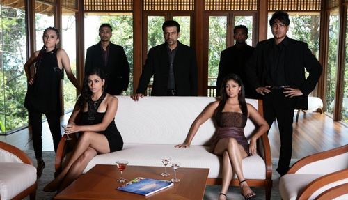 Nayanthara, Namitha, Ricky, Shana, Yog Japee, and Mark in Billa (2007)