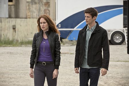 Kelly Frye and Grant Gustin in The Flash (2014)
