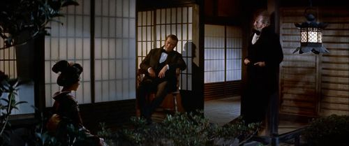 John Wayne, Eiko Ando, and Sam Jaffe in The Barbarian and the Geisha (1958)
