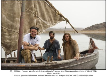 Mark Burnett, Diogo Morgado, and Darwin Shaw in Son of God (2014)