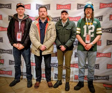 Andrew Swant, Joe Pickett, Nick Prueher, Mark Borchardt at the Slamdance 2017 premiere of THE DUNDEE PROJECT