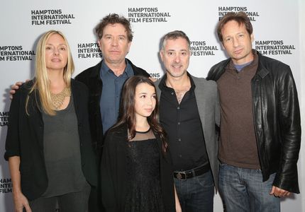 Hope Davis, Timothy Hutton, Olivia Steele-Falconer, Anthony Fabian and David Duchovny at The Hamptons International Film