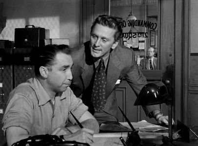 Kirk Douglas, George Macready, and Horace McMahon in Detective Story (1951)