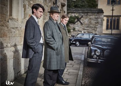 Roger Allam, Shaun Evans, and Lewis Peek in Endeavour (2012)