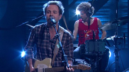 Taylor Goldsmith, Dawes, and Griffin Goldsmith in Conan (2010)