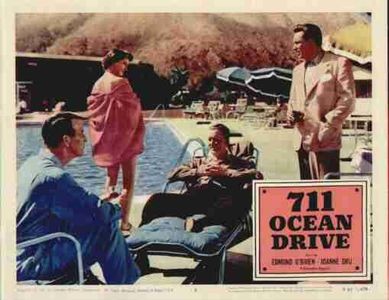 Joanne Dru, Otto Kruger, Edmond O'Brien, and Don Porter in 711 Ocean Drive (1950)