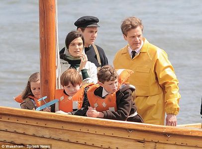Colin Firth, Rachel Weisz, Kit Connor, Eleanor Stagg, and Finn Elliot in The Mercy (2018)