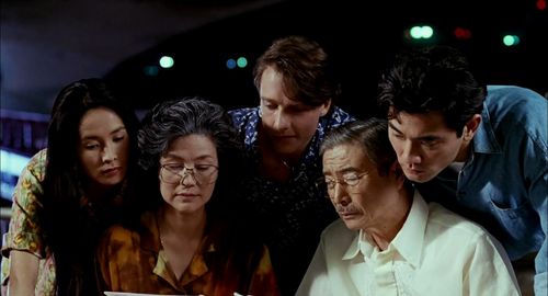 Ah-Lei Gua, Winston Chao, May Chin, Sihung Lung, and Mitchell Lichtenstein in The Wedding Banquet (1993)