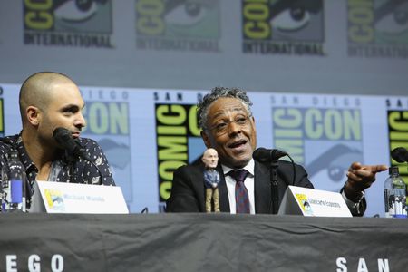Giancarlo Esposito, Michael Mando, and Jesse Grant at an event for Better Call Saul (2015)