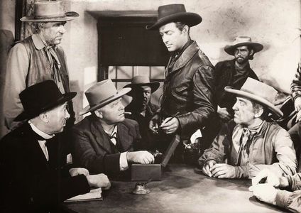 Robert Taylor, Ted Adams, Dick Curtis, Gene Lockhart, and Ray Teal in Billy the Kid (1941)