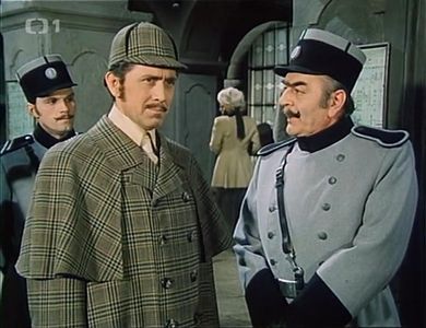 Josef Bláha, Petr Kostka, and Jan Preucil in The Secret of Steel City (1979)