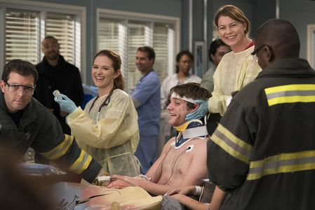 Sarah Drew, Ellen Pompeo, Brandon Tyler Russell, and Branden Silverman in Grey's Anatomy (2005)