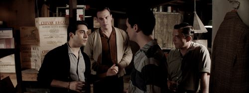 John Lloyd Young, Vincent Piazza, Erich Bergen, and Michael Lomenda in Jersey Boys (2014)