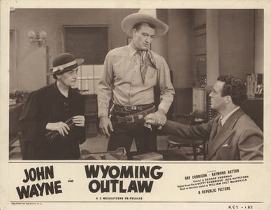 John Wayne, Katherine Kenworthy, and LeRoy Mason in Wyoming Outlaw (1939)