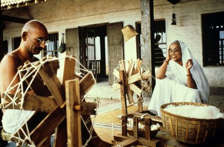 Ben Kingsley and Rohini Hattangadi in Gandhi (1982)