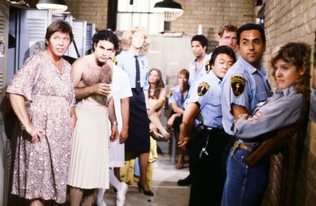 Betty Thomas, Michael Warren, Ilona Wilson, Eddie Wong, and Cassandra Foster in Hill Street Blues (1981)
