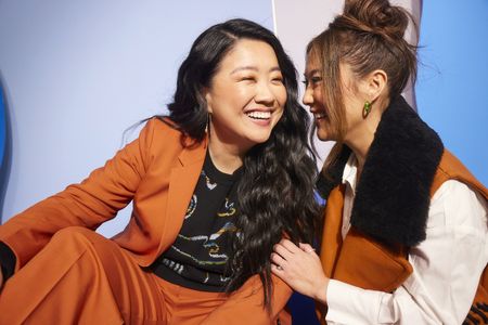 Ally Maki and Sherry Cola at an event for Shortcomings (2023)