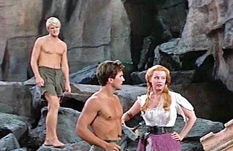 Pat Boone, Arlene Dahl, and Peter Ronson in Journey to the Center of the Earth (1959)