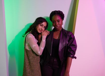 Anu Valia and Kirby at an event for We Strangers (2024)