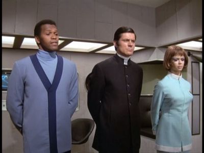 Harry Baird, Gabrielle Drake, and Gary Myers in UFO (1970)