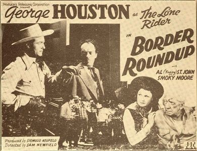 John Elliott, George Houston, I. Stanford Jolley, and Patricia Knox in Border Roundup (1942)
