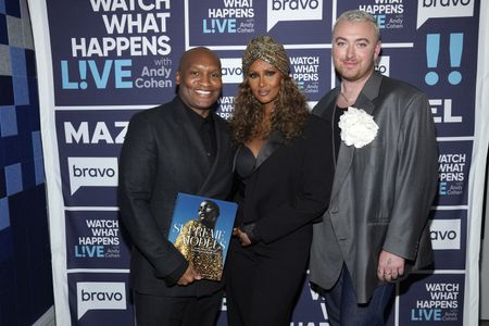 Marcellas Reynolds, Iman, and Sam Smith appearing on Watch What Happens Live