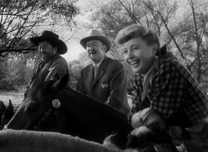 Barbara Stanwyck, Albert Dekker, and Thomas Gomez in The Furies (1950)