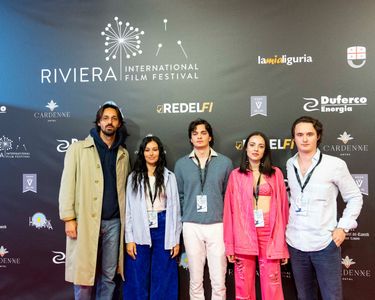 Marta Pozzan at the Riviera International Film Festival alongside other filmmakers.