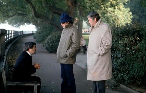 Gregory Peck, Richard Donner, and Patrick Troughton in The Omen (1976)