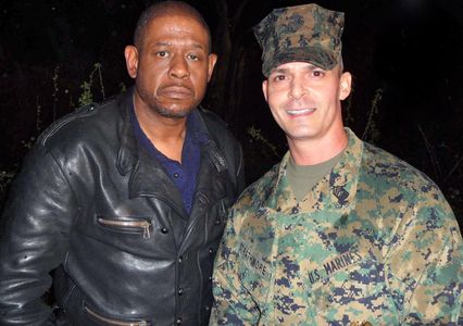 Billy Gallo and Forest Whitaker on the set of Criminal Minds Suspect Behavior