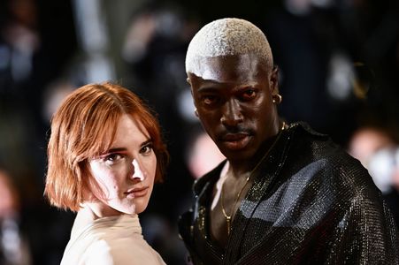 Hari Nef and Moses Sumney at an event for The Idol (2023)