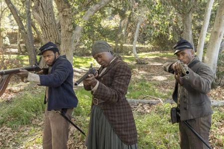 Christine Horn as Harriet Tubman in TIMELESS on NBC.