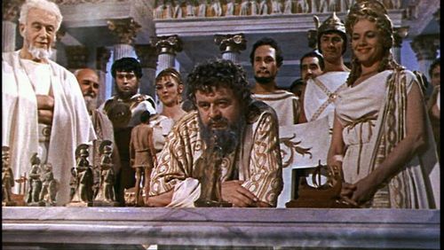 Honor Blackman, Todd Armstrong, Michael Gwynn, and Niall MacGinnis in Jason and the Argonauts (1963)
