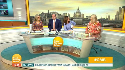 Piers Morgan, Susanna Reid, Charlotte Hawkins, and Gemma Collins in Good Morning Britain: Episode dated 1 April 2019 (20