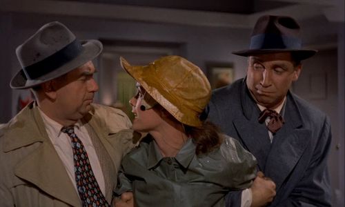 Debbie Reynolds, Horace McMahon, and Herb Vigran in Susan Slept Here (1954)