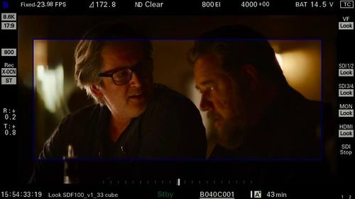 Writer/director Adam Cooper with Russell Crowe in a scene from The Avenue's SLEEPING DOGS