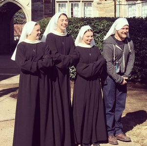 Morgan Saylor, Eline Powell, Margaret Qualley, and 'Country' Winston Marshall in Novitiate (2017)