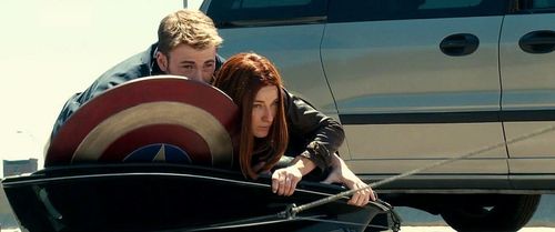Captain America Winter Soldier Chris Evans and Heidi