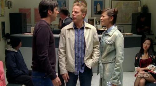 Jonathan Silverman, Kelly Hu, and Greg Germann in In Case of Emergency (2007)