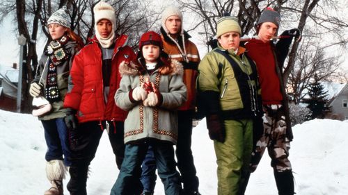 Schuyler Fisk, J. Adam Brown, Zena Grey, Josh Peck, Mark Webber, and Jade Scott Yorker in Snow Day (2000)