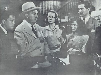 Benson Fong, Teala Loring, George Holmes, Janet Shaw, and Sidney Toler in Dark Alibi (1946)